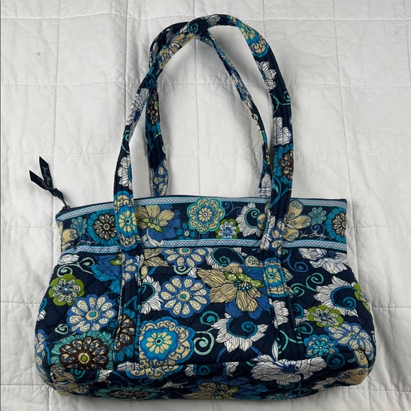 Vera Bradley Blue and Green Floral Shoulder Bag - Picture 1 of 8